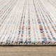 5' X 8' Ivory Blue And Yellow Striped Hand Tufted Area Rug