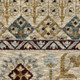 3' X 5' Blue And Gold Oriental Area Rug With Fringe
