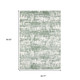 8' Green And Ivory Abstract Runner Rug