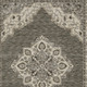 5' X 8' Gray And Beige Medallion Area Rug With Fringe