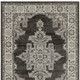 5' X 8' Gray And Beige Medallion Area Rug With Fringe