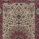 8' Ivory And Red Oriental Runner Rug