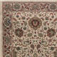 8' Ivory And Green Oriental Runner Rug