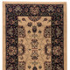 8' Ivory And Black Oriental Runner Rug