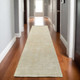8' Beige Wool Hand Tufted Runner Rug