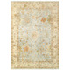 8' X 10' Blue And Sand Wool Oriental Hand Knotted Area Rug