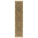 10' Gold And Ivory Medallion Runner Rug With Fringe