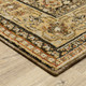 8' Brown And Gold Oriental Runner Rug