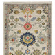 12' Ivory Red And Blue Oriental Runner Rug With Fringe