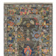 12' Gray Orange And Yellow Oriental Runner Rug With Fringe