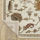 5' X 7' Ivory Gray And Black Oriental Area Rug