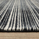 10' X 13' Black And Ivory Striped Hand Tufted Area Rug