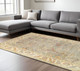 10' X 14' Gray And Beige Wool Oriental Hand Knotted Area Rug