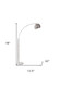 78" Silver Arc Floor Lamp With Silver Metal Bowl Shade