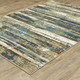 10' X 13' Beige And Blue Abstract Area Rug