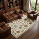 9' X 12' Ivory Brown And Beige Oriental Area Rug