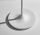60" White Floor Lamp With White Fabric Drum Shade