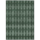 3' X 5' Olive Green And Charcoal Geometric Washable Indoor Outdoor Area Rug