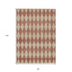 8' X 10' Orange And Copper Geometric Washable Indoor Outdoor Area Rug