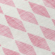 3' X 5' Pink And Ivory Geometric Washable Indoor Outdoor Area Rug