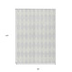 8' X 10' Silver And Ivory Geometric Washable Indoor Outdoor Area Rug