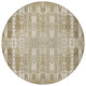 8' Beige Ivory And Tan Round Moroccan Washable Indoor Outdoor Area Rug