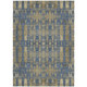 10' X 14' Blue Taupe And Beige Moroccan Washable Indoor Outdoor Area Rug