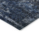 9' X 12' Navy Blue And Denim Blue Abstract Washable Indoor Outdoor Area Rug