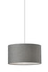 Heather Grey Fabric Shade Drum Pendant