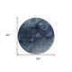 8' Navy Blue And Denim Blue Round Abstract Washable Indoor Outdoor Area Rug