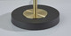 22" Antiqued Brass Table Lamp With White Ribbed Frosted Glass Dome Shade