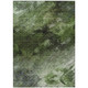 8' X 10' Green And Ivory Abstract Washable Indoor Outdoor Area Rug