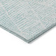 8' Aqua And Ivory Round Geometric Washable Indoor Outdoor Area Rug