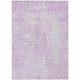 5' X 8' Purple And Ivory Geometric Washable Indoor Outdoor Area Rug