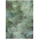 8' X 10' Green And Brown Abstract Washable Indoor Outdoor Area Rug
