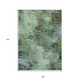 9' X 12' Green And Brown Abstract Washable Indoor Outdoor Area Rug
