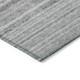 9' X 12' Gray Silver And Charcoal Striped Washable Indoor Outdoor Area Rug