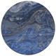 8' Denim Blue And Sky Blue Round Abstract Washable Indoor Outdoor Area Rug