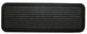 10" X 48" Gray Synthetic Fiber Striped Outdoor Door Mat