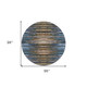 8' Blue Brown And Sky Blue Round Striped Washable Indoor Outdoor Area Rug