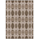 5' X 8' Brown And Chocolate Moroccan Washable Indoor Outdoor Area Rug