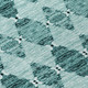5' X 8' Teal Blue Aqua And Charcoal Moroccan Washable Indoor Outdoor Area Rug