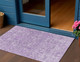3' X 5' Lilac And Purple Floral Washable Indoor Outdoor Area Rug