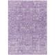 10' X 14' Lilac And Purple Floral Washable Indoor Outdoor Area Rug