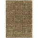 10' X 14' Brown And Taupe Floral Washable Indoor Outdoor Area Rug