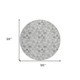 8' Silver Beige And Taupe Round Geometric Washable Indoor Outdoor Area Rug