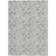 8' X 10' Silver Beige And Taupe Geometric Washable Indoor Outdoor Area Rug