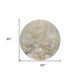 8' Beige Taupe And Wheat Round Floral Washable Indoor Outdoor Area Rug
