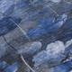 9' X 12' Navy Blue And Denim Blue Floral Washable Indoor Outdoor Area Rug