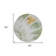 8' Artichoke Green And Olive Green Round Abstract Washable Indoor Outdoor Area Rug
